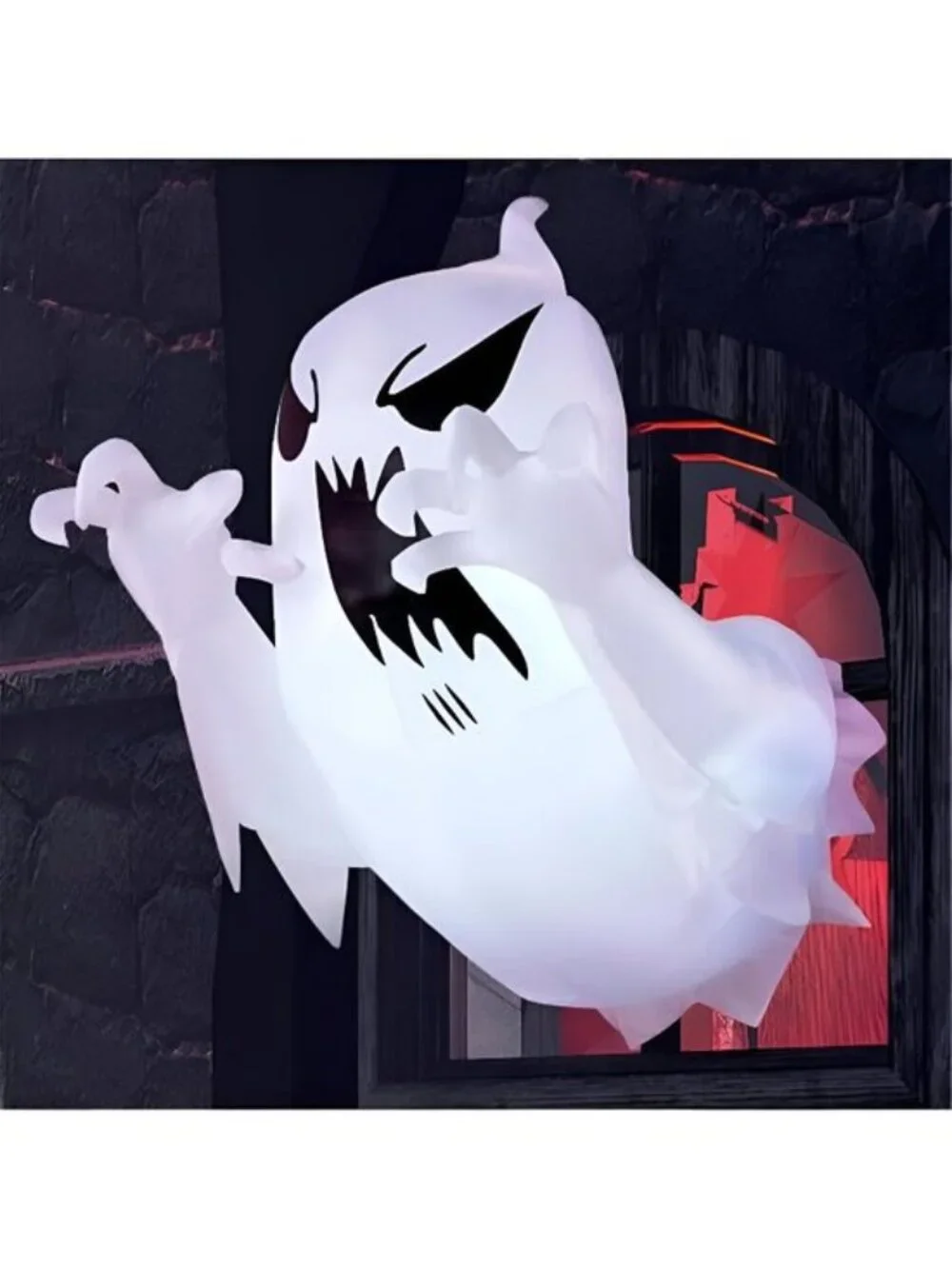 4.5 FT Halloween Inflatable Scary Flying Ghost Broke Out from Window